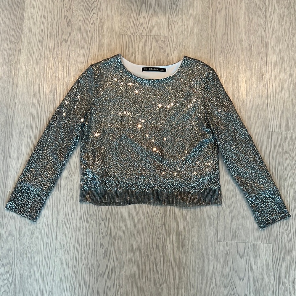 Zara sequin top